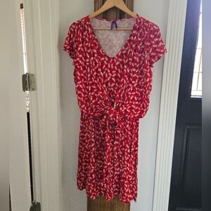 Seraphine Maternity Red Floral Dress